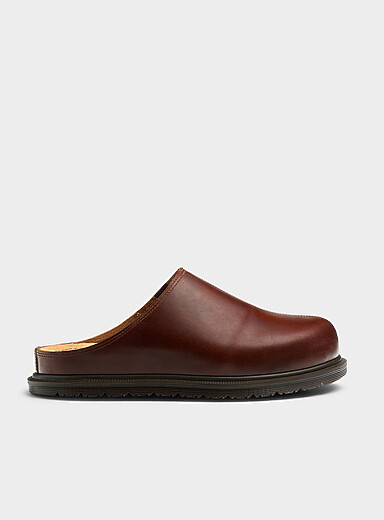 La mule San en cuir Homme