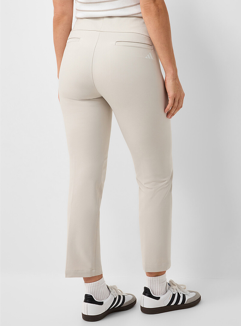 Adidas Golf Ivory/Cream Beige Ultimate 365+ pull-on golf crop pant for women