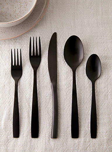 Matte black decorative utensils Set of 5