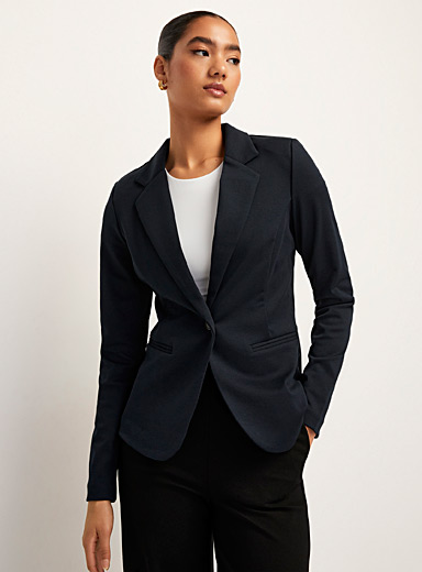 ICHI Fuchsia Supple cinched blazer for women