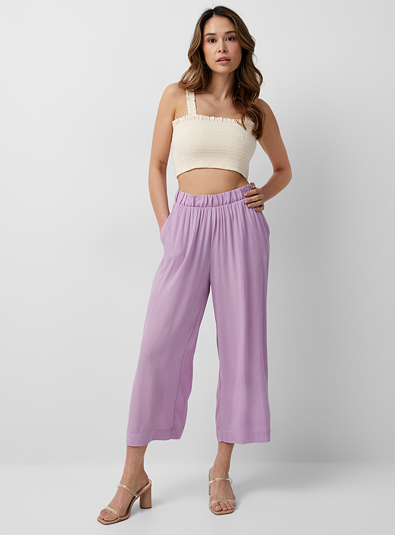 ICHI Lilacs Ultra-lightweight ankle pant for women