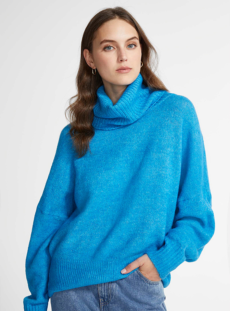 ICHI Assorted Touch of alpaca mega turtleneck sweater for women