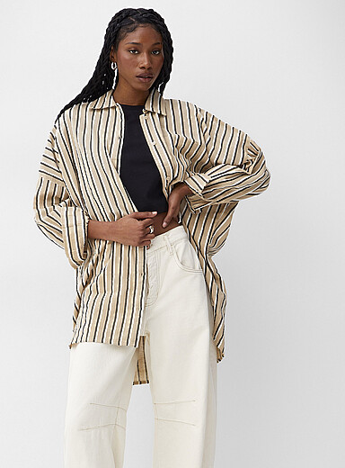 La chemise surdimensionn&eacute;e gaze pur coton