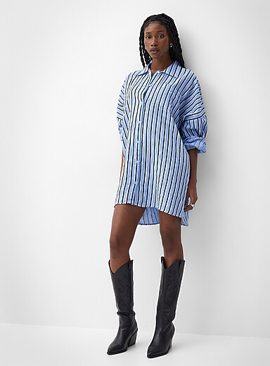 La chemise surdimensionn&eacute;e gaze pur coton