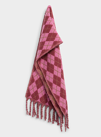 L'&eacute;charpe tricot ultradoux argyle