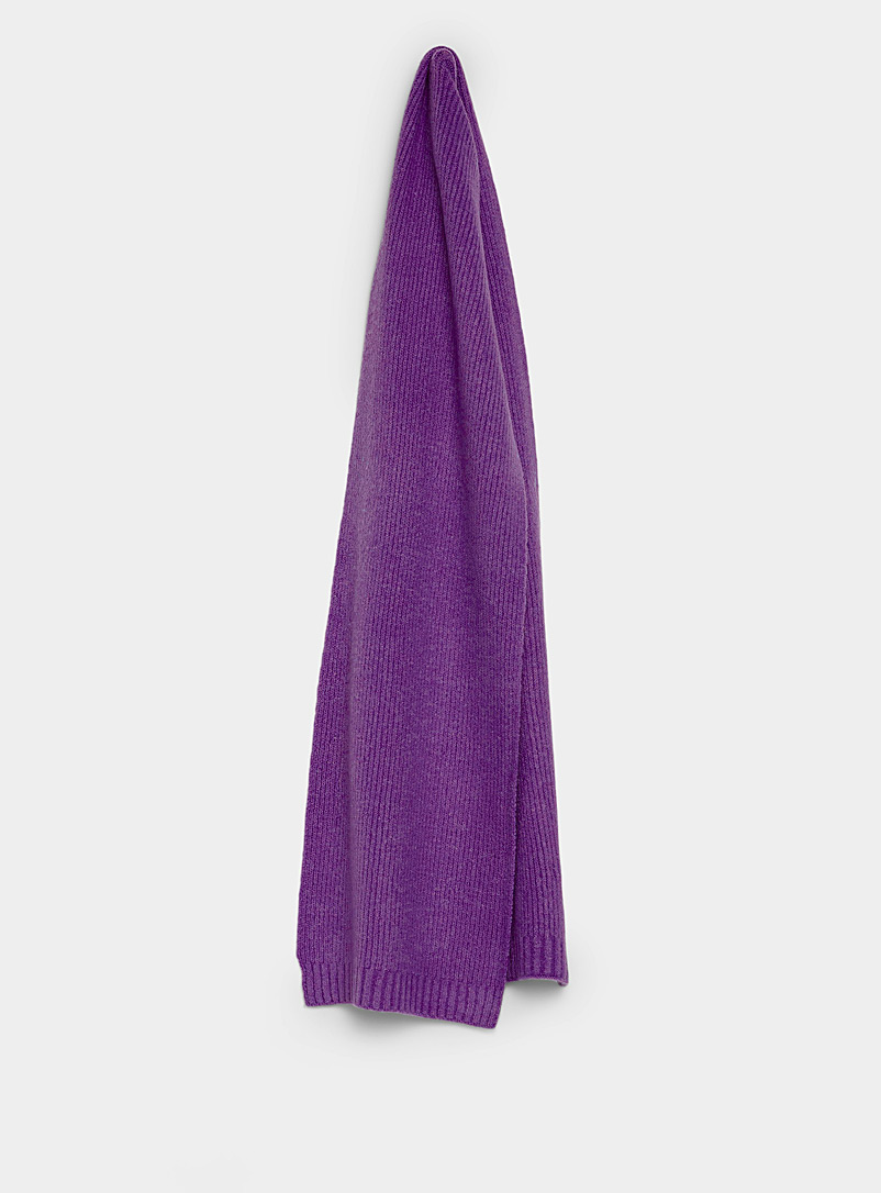 ICHI Medium Crimson Grooved scarf for women