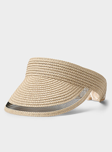 Mesh insert straw visor