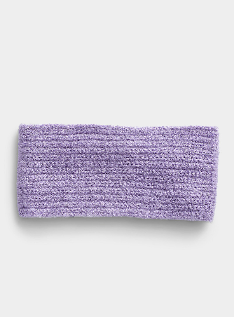 ICHI Lilacs Soft ribbed-knit headband for women