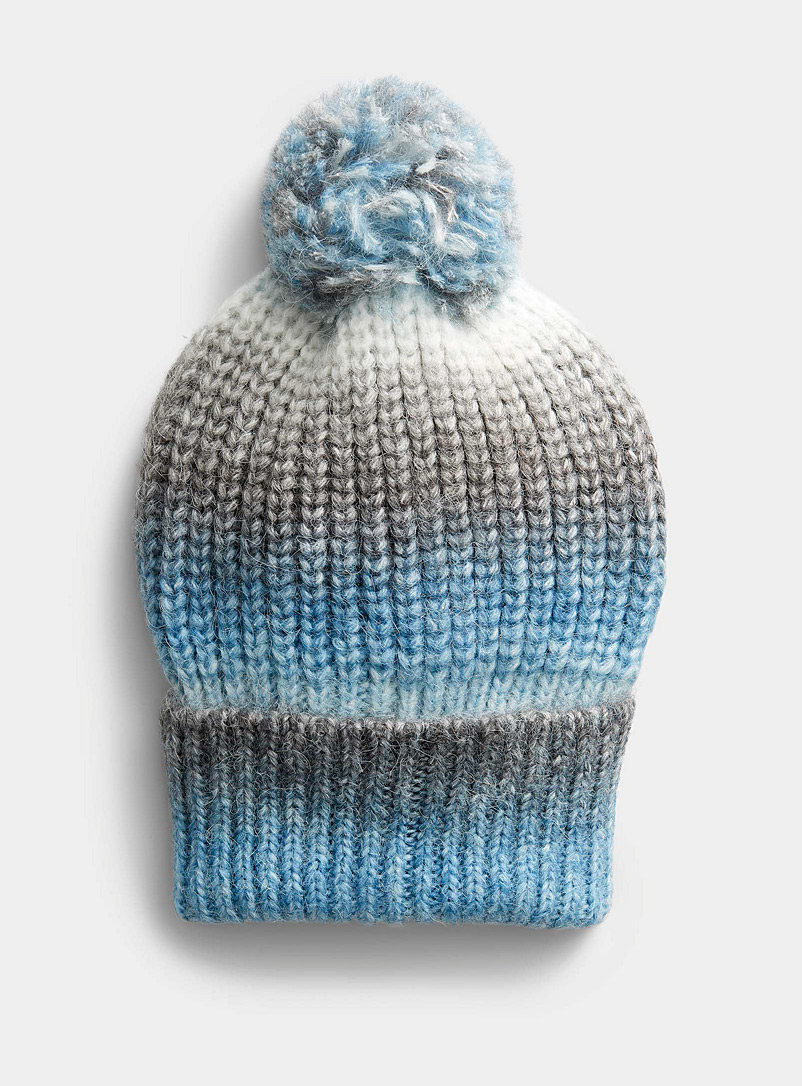 ICHI Baby Blue Graded stripe tuque for women