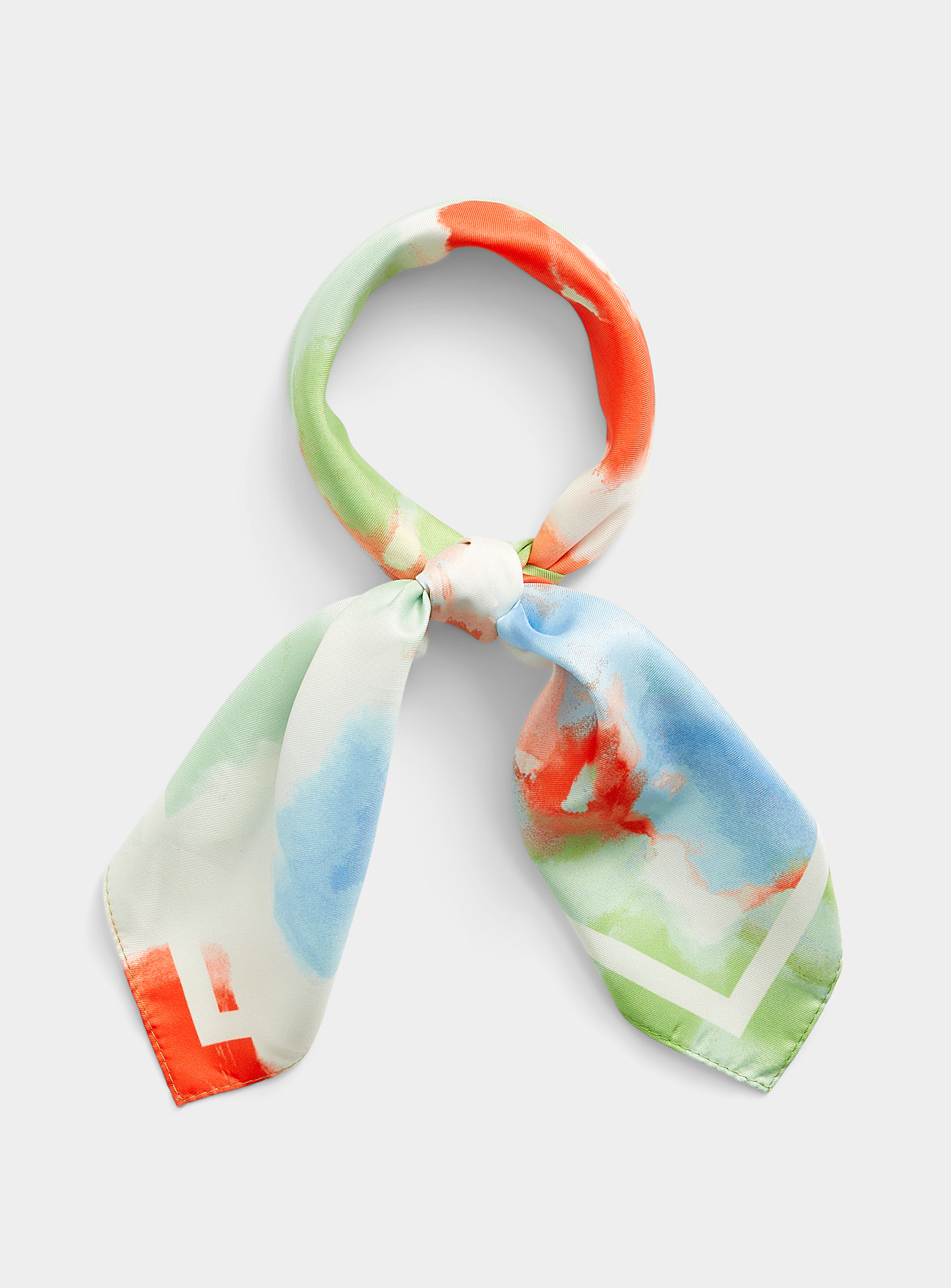 ICHI - Women's Painterly pastel scarf