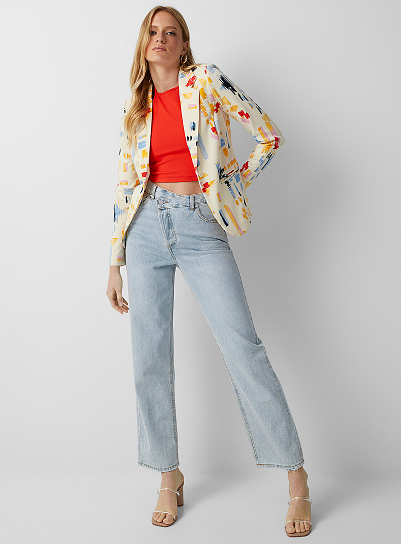 Multicoloured fitted jacket | ICHI 