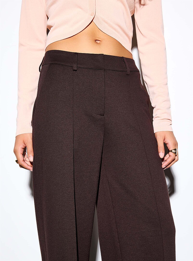 Embossed seams wide-leg dress pant product image 2