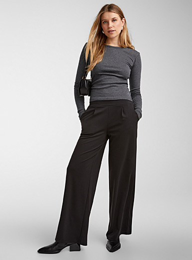 Two sewn pleats wide-leg pant | ICHI | Shop Women%u2019s Wide
