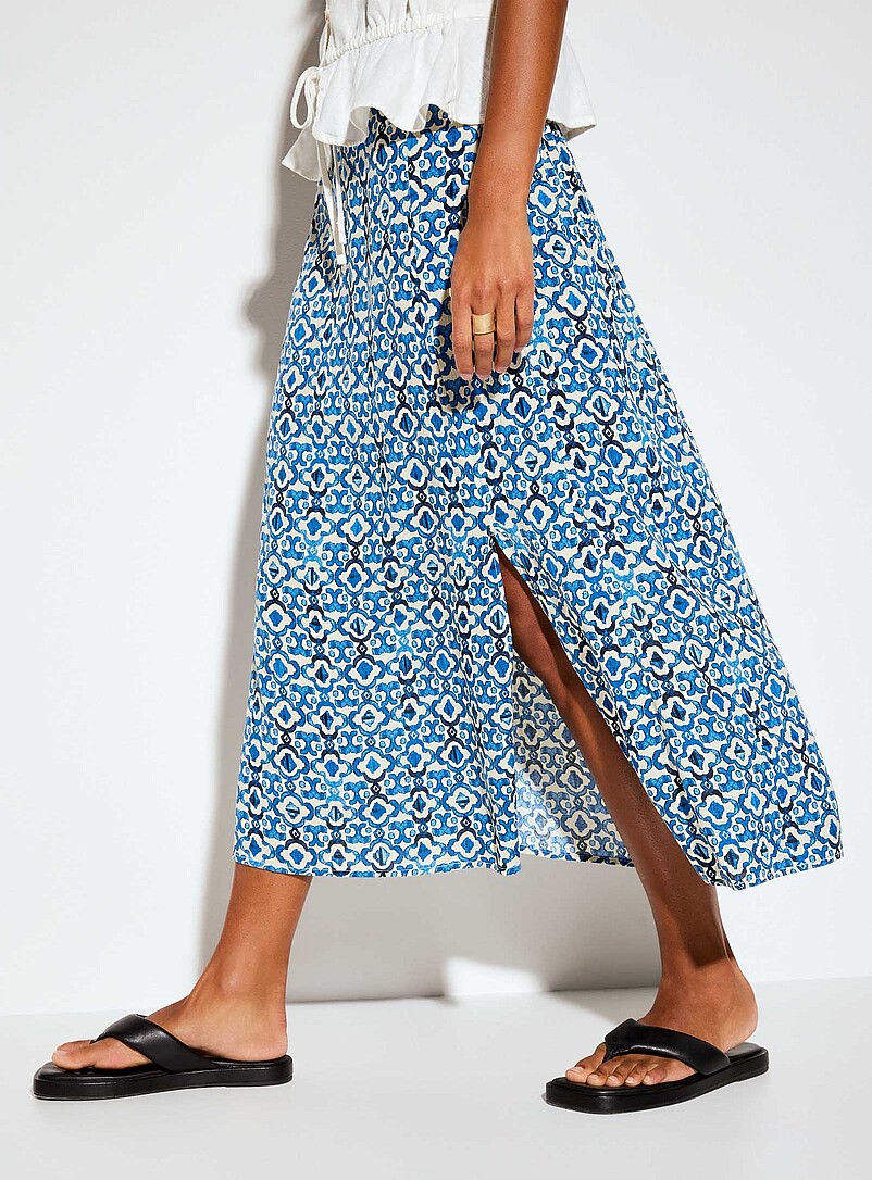 Slit printed midi skirt product image 2