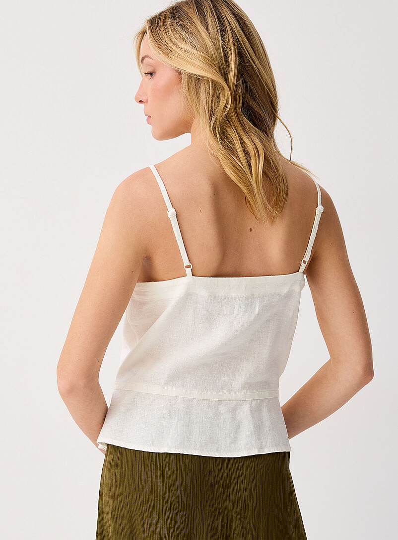 Peplum waist linen-blend cami product image 2