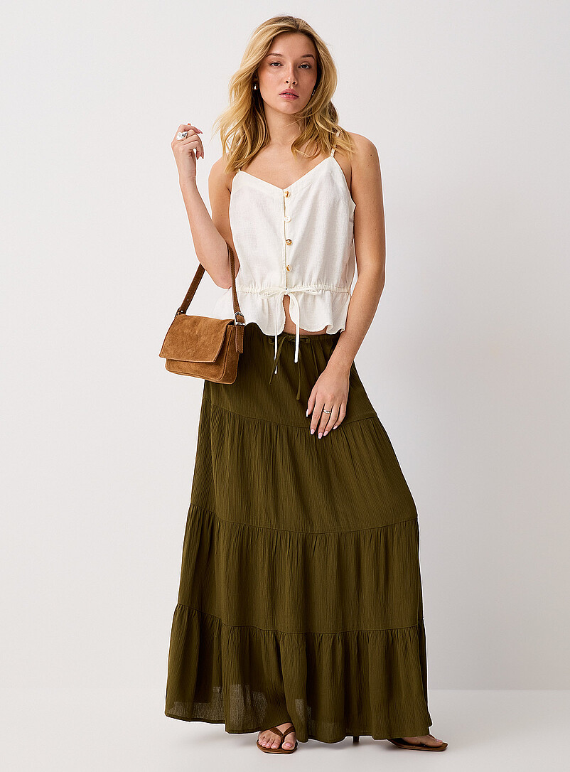 Peplum waist linen-blend cami product image 3
