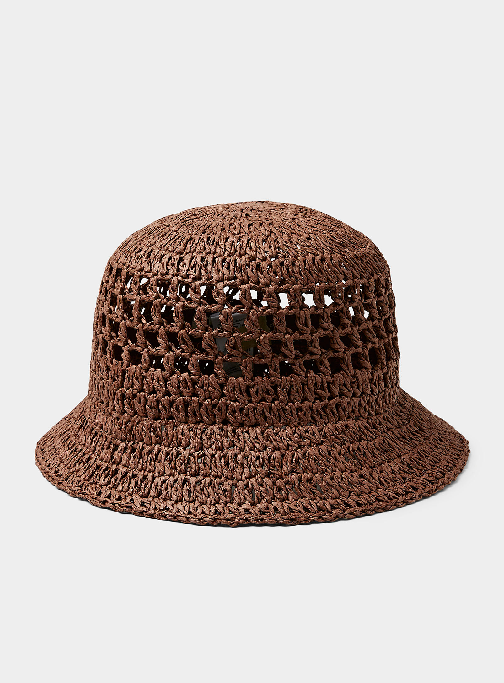 ICHI - Women's Hazel openwork straw Cloche Hat
