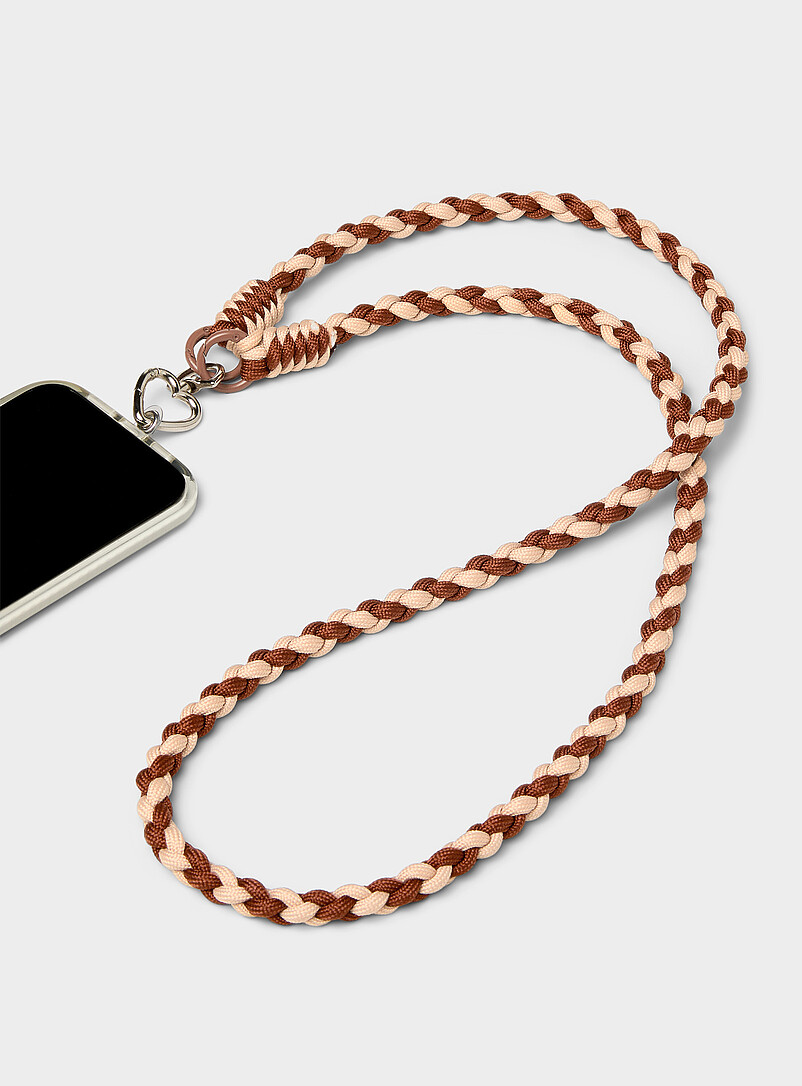 Twisted-Cord Crossbody Phone Strap