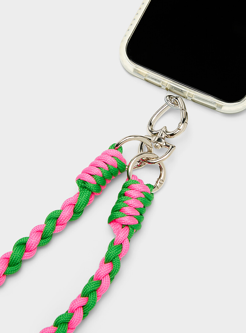 Twisted-cord crossbody phone strap product image (primary)