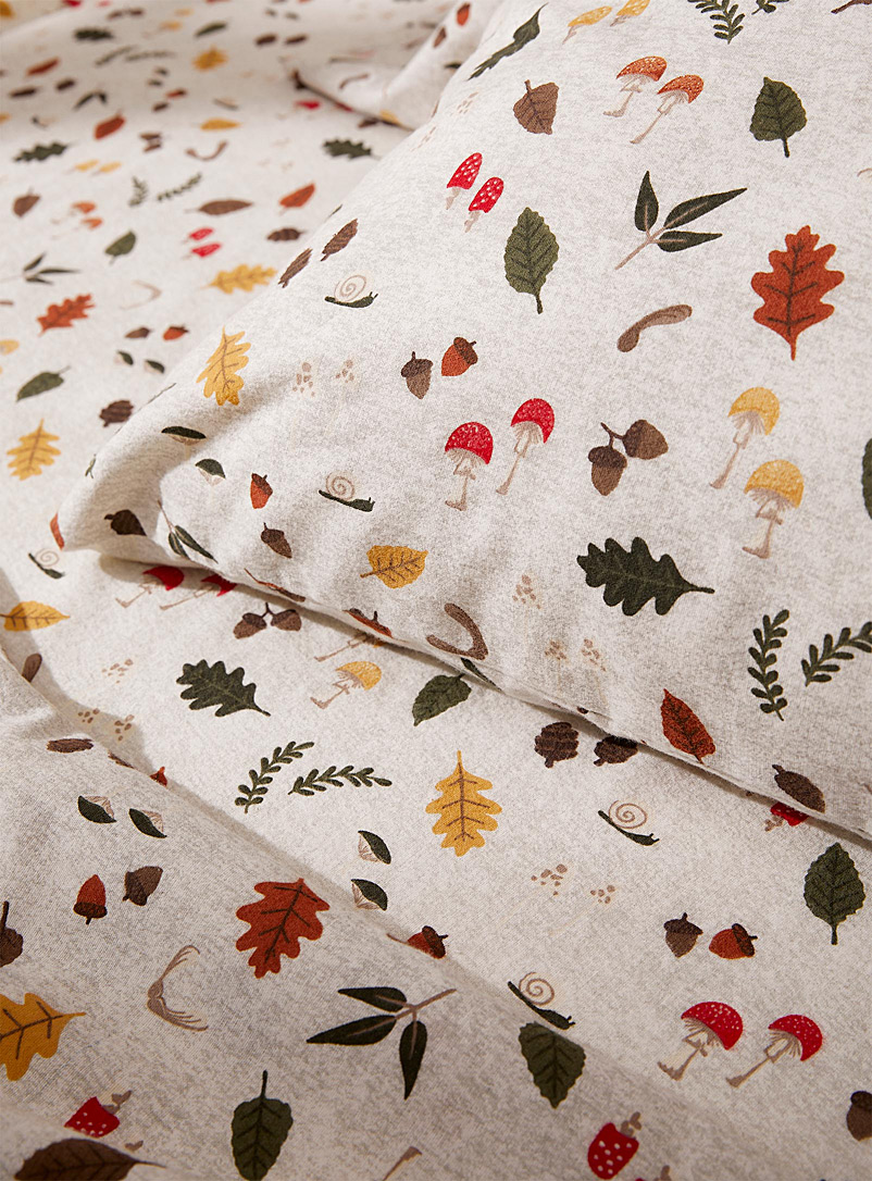 Simons Maison Assorted Fall harvest flannel sheet set Fits mattresses up to 16 in