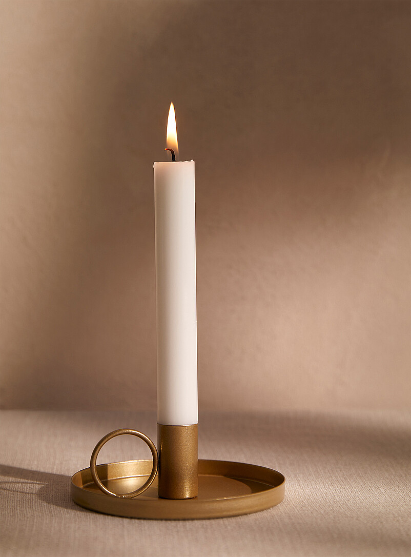 Jeu de porte-bougies en métal minimaliste de Simons Maison
