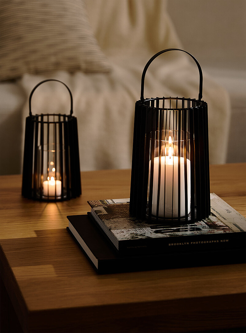 Painted Metal Large Mesh Lantern