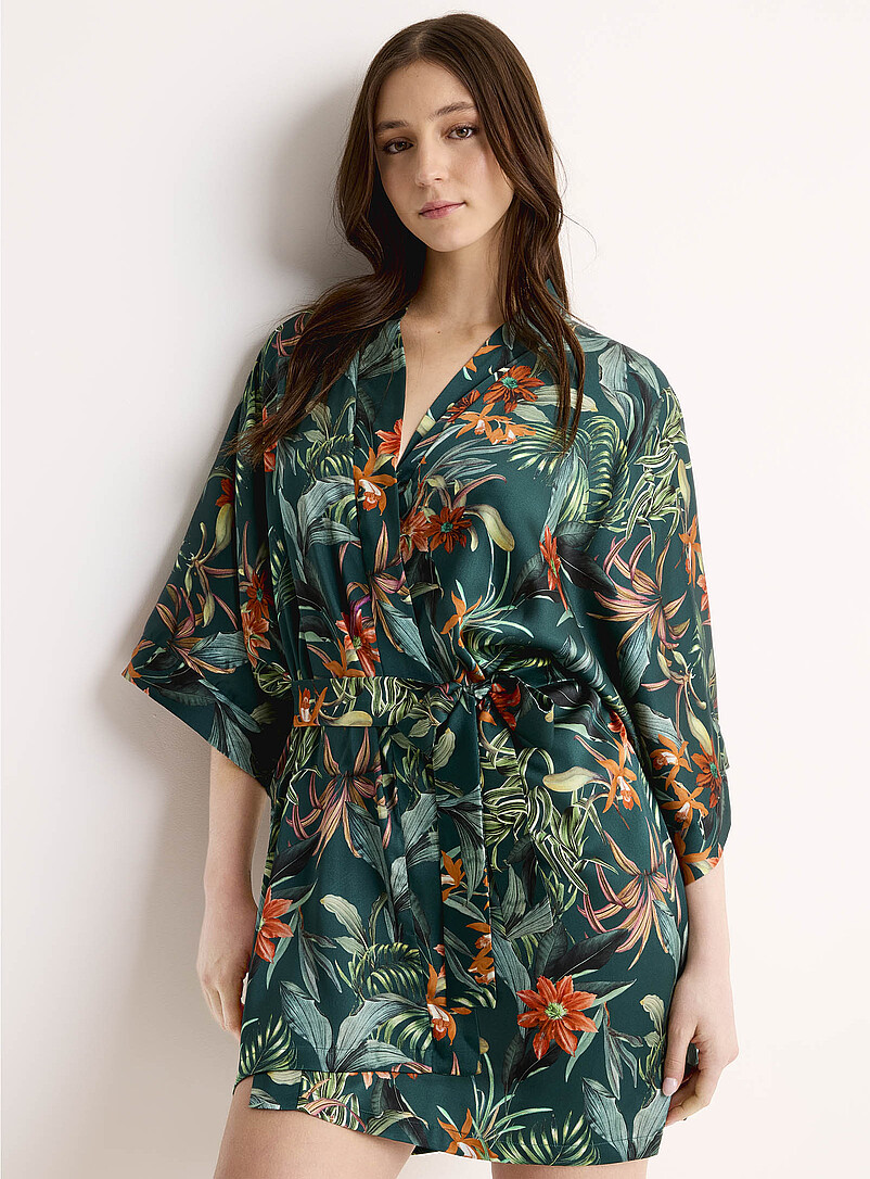 Tropical Escape Silk Robe
