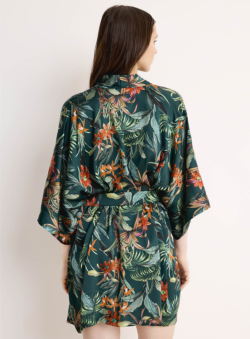 Tropical escape silk robe product image 3