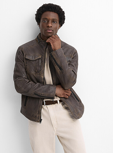 La veste en cuir vintage