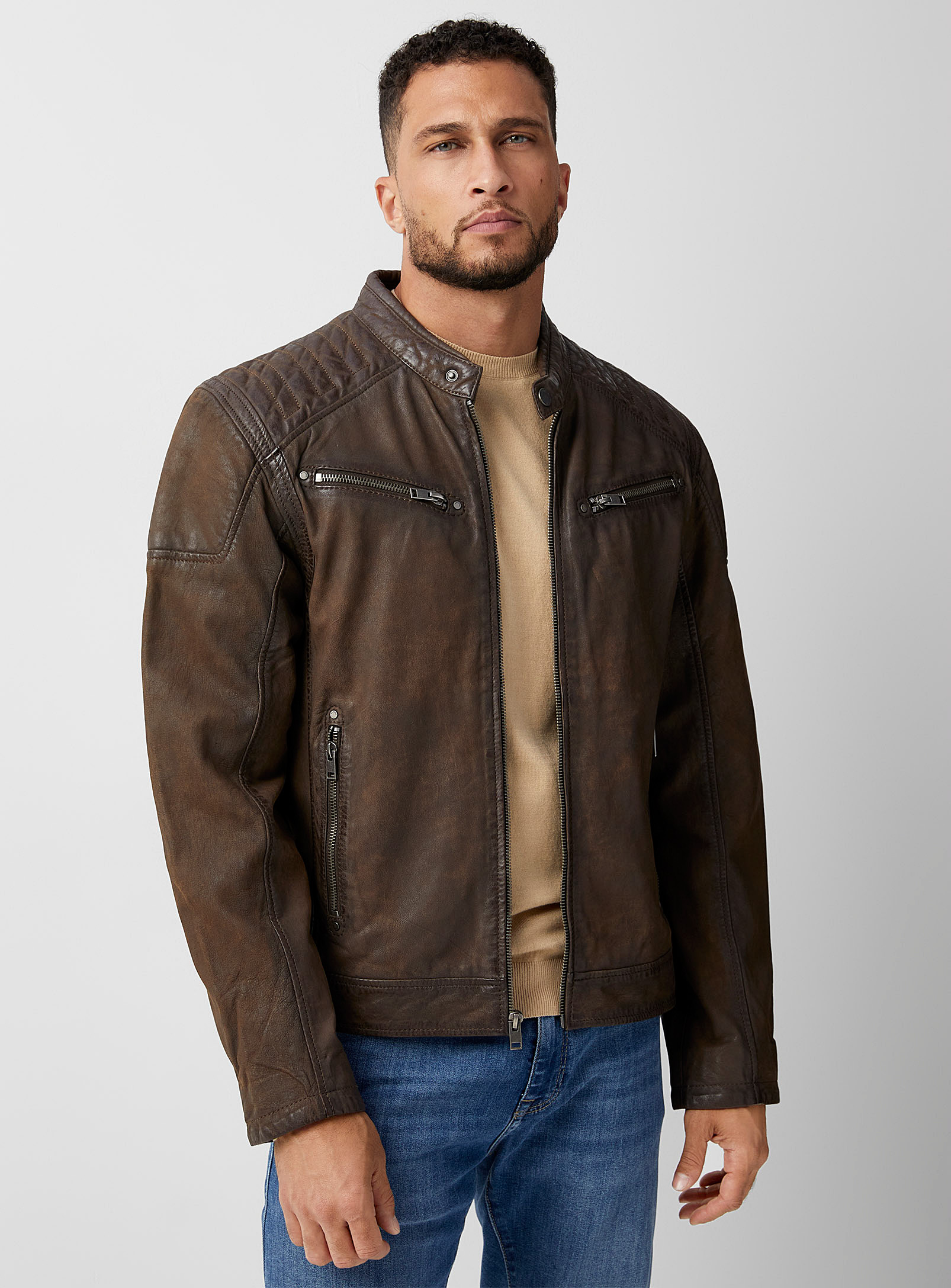 Le 31 - Men's Leather biker jacket