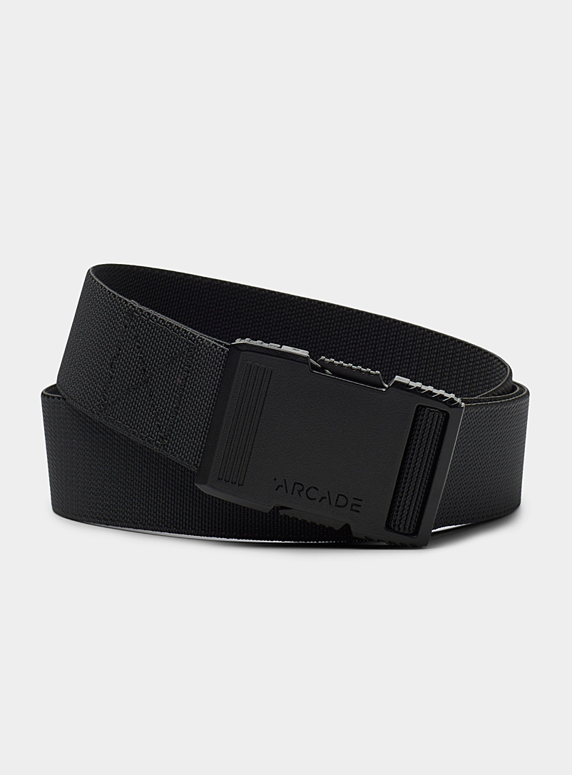 Arcade Black Hardware woven belt for men
