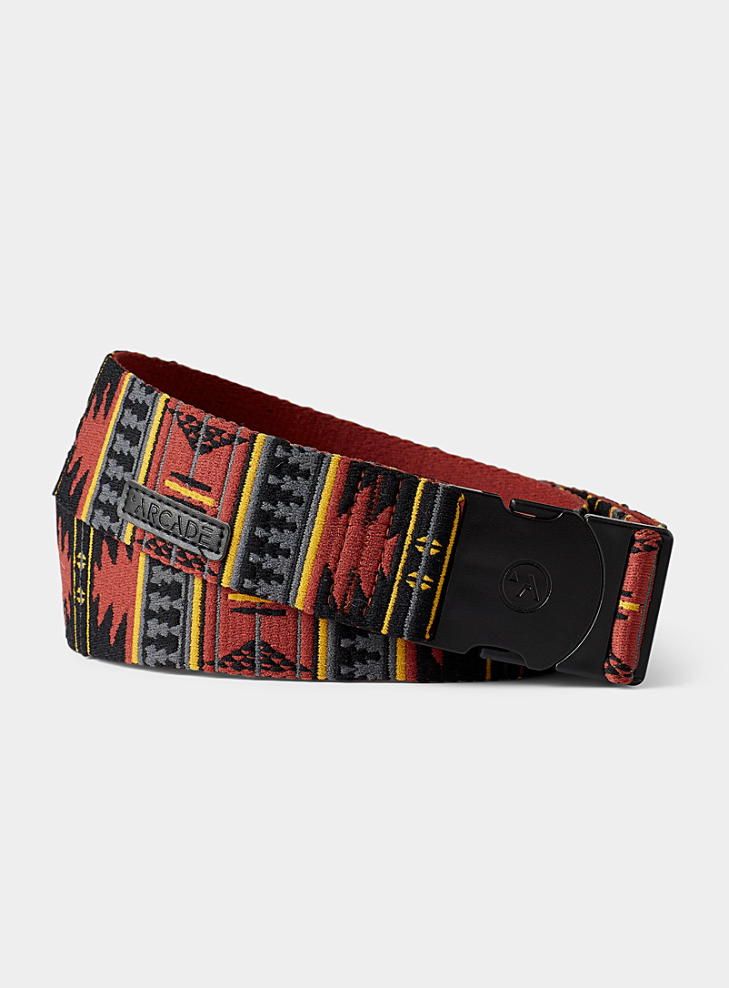 Arcade Cherry Red Ranger patterned belt for men