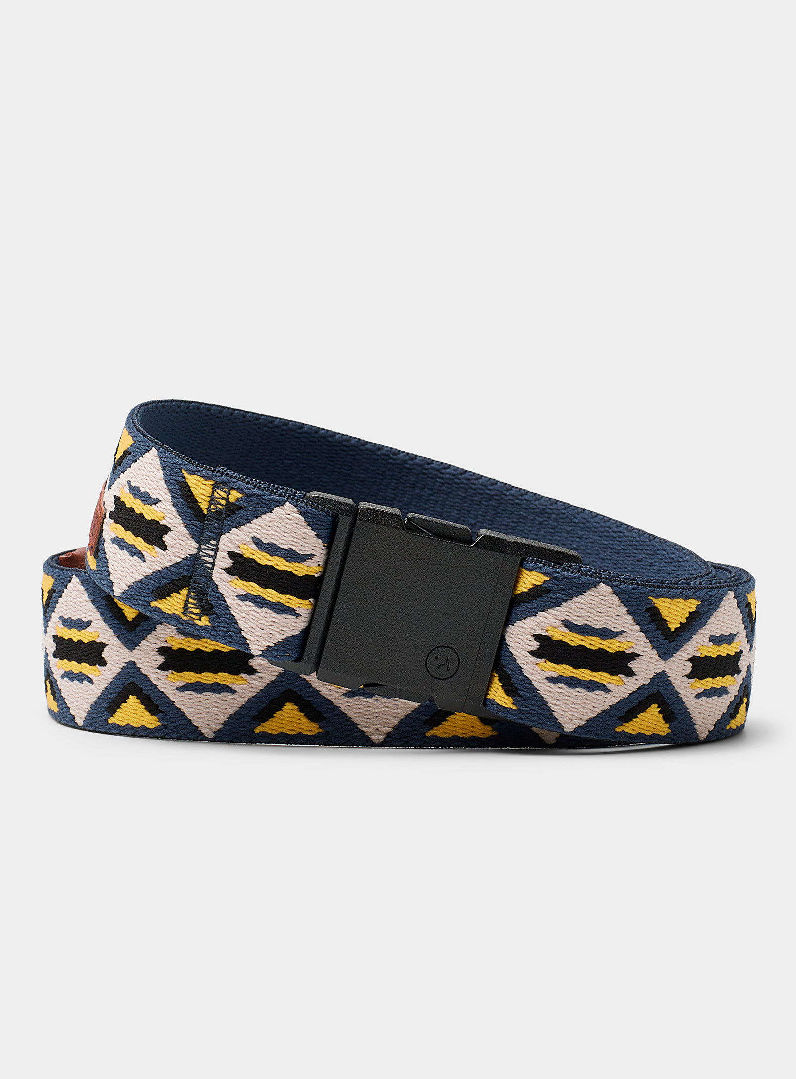 Arcade - Men's Colourful geo pattern woven belt