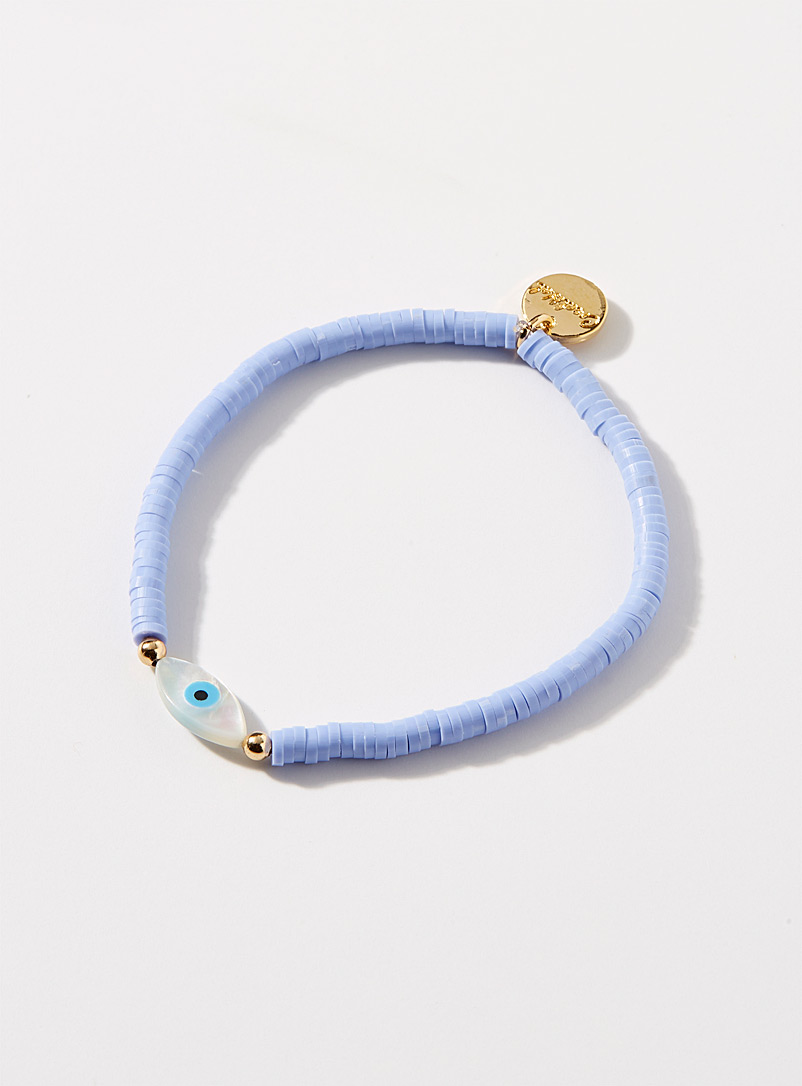 Creatival: Le bracelet œil irisé Bleu pâle-bleu poudre pour femme