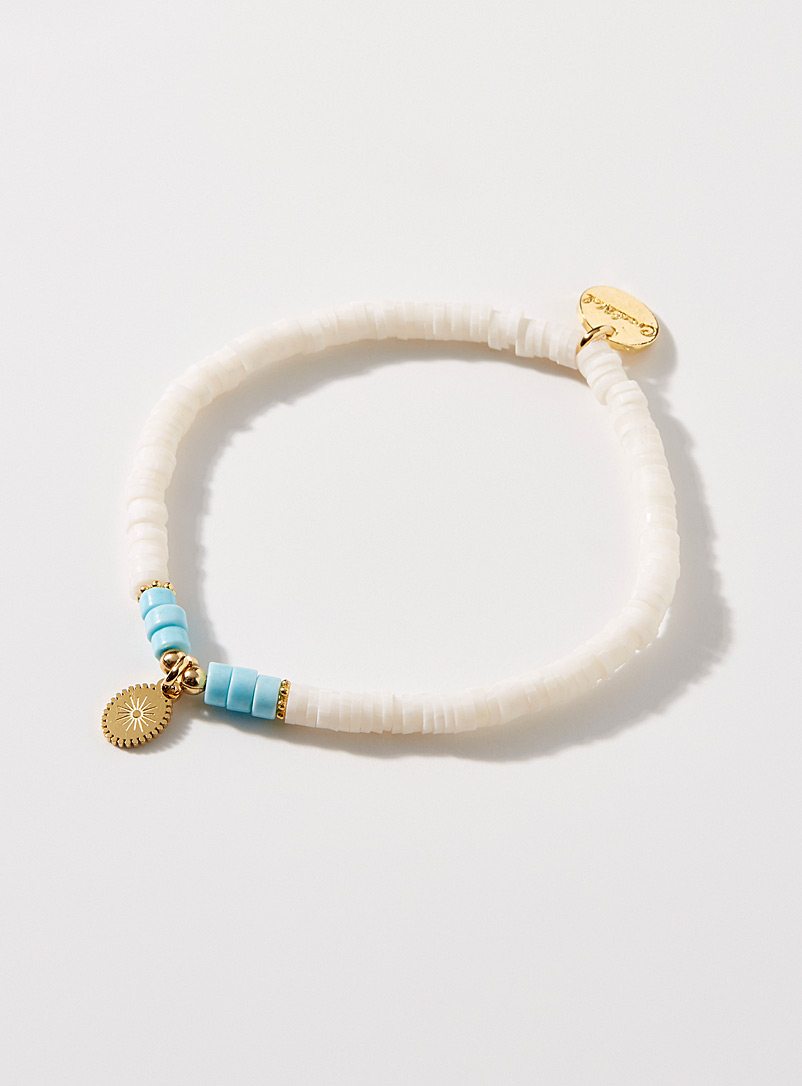 Creatival: Le bracelet breloque ensoleillée Blanc pour femme
