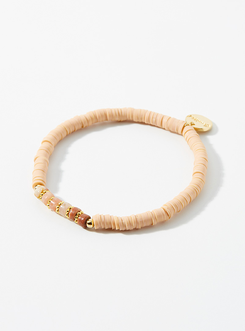 Creatival: Le bracelet pierres naturelles Rose pour femme