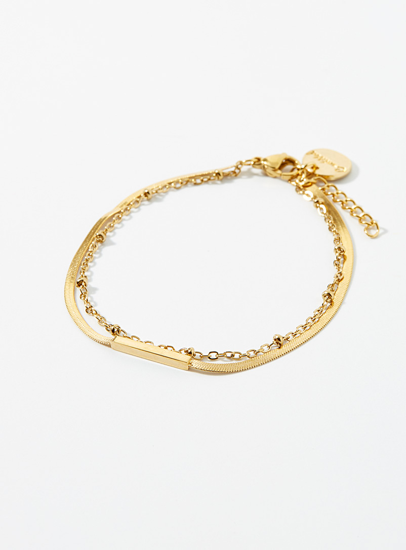Creatival Assorted Double-row golden bracelet for women