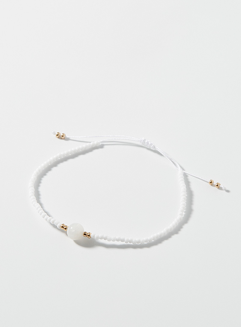 Creatival White Summer bead bracelet for women