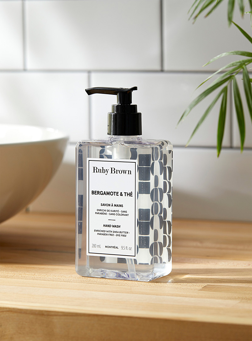 Ruby Brown White Bergamot and tea hand soap for men