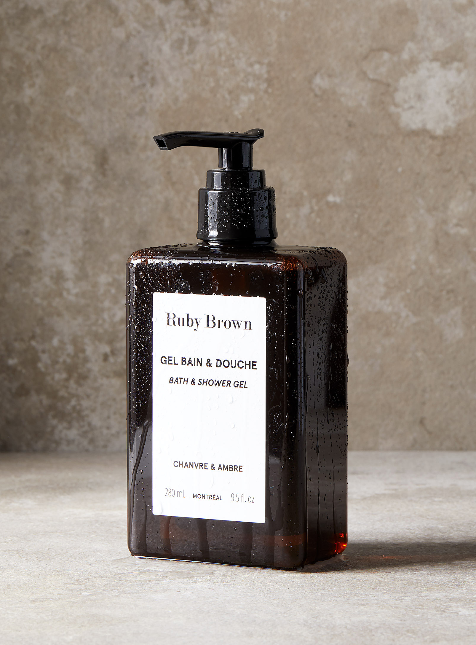 Ruby Brown - Hemp and amber bath and shower gel