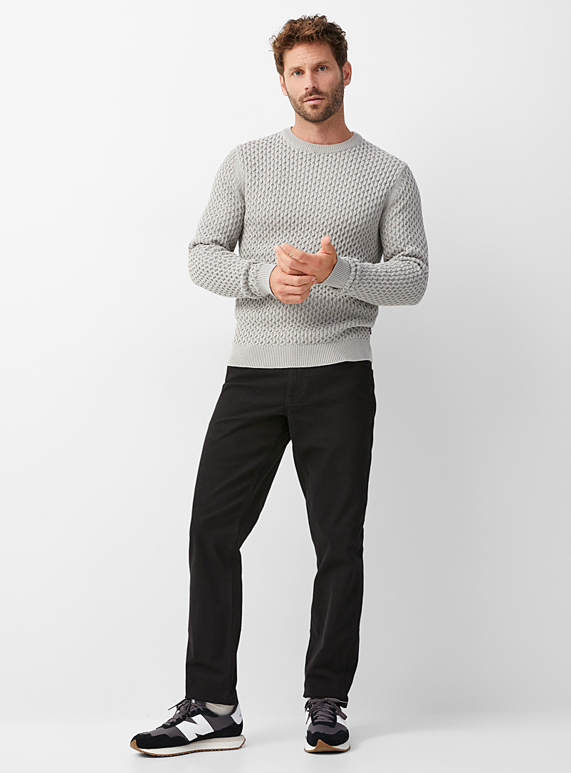 Le 31 Black Stretch organic cotton 5-pocket pant Stockholm fit - Slim for men