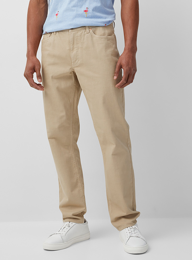 Le 31 Dusky Pink Stretch organic cotton 5-pocket pant Stockholm fit - Slim for men