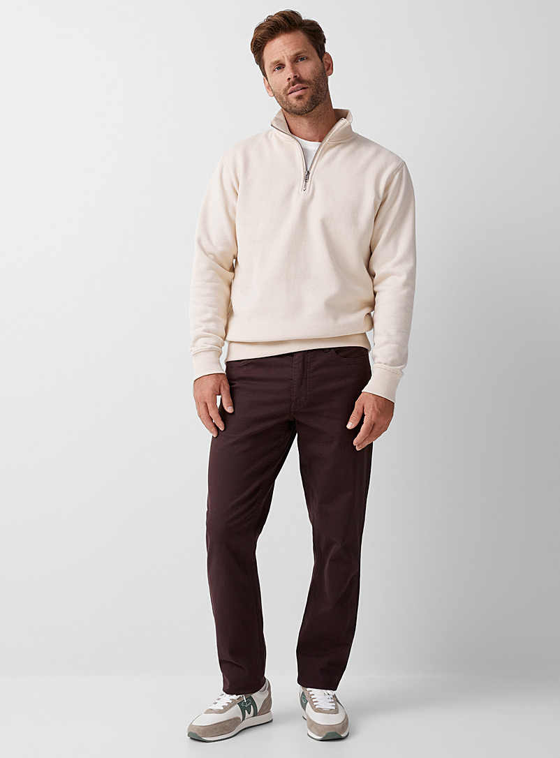 Le 31: Le pantalon 5 poches coton bio extensible Coupe Stockholm - Étroite Brun pour homme