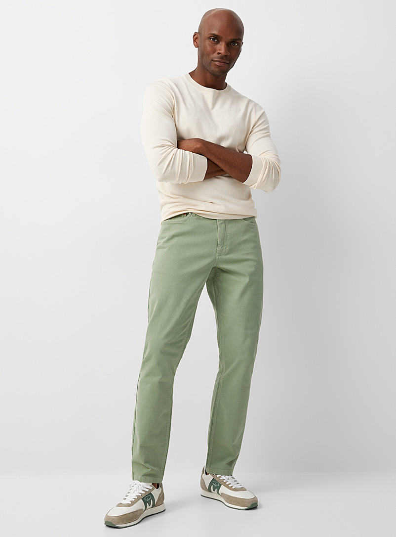 Le 31: Le pantalon 5 poches coton bio extensible Coupe Stockholm - Étroite Vert vif-irlandais-émerau pour homme