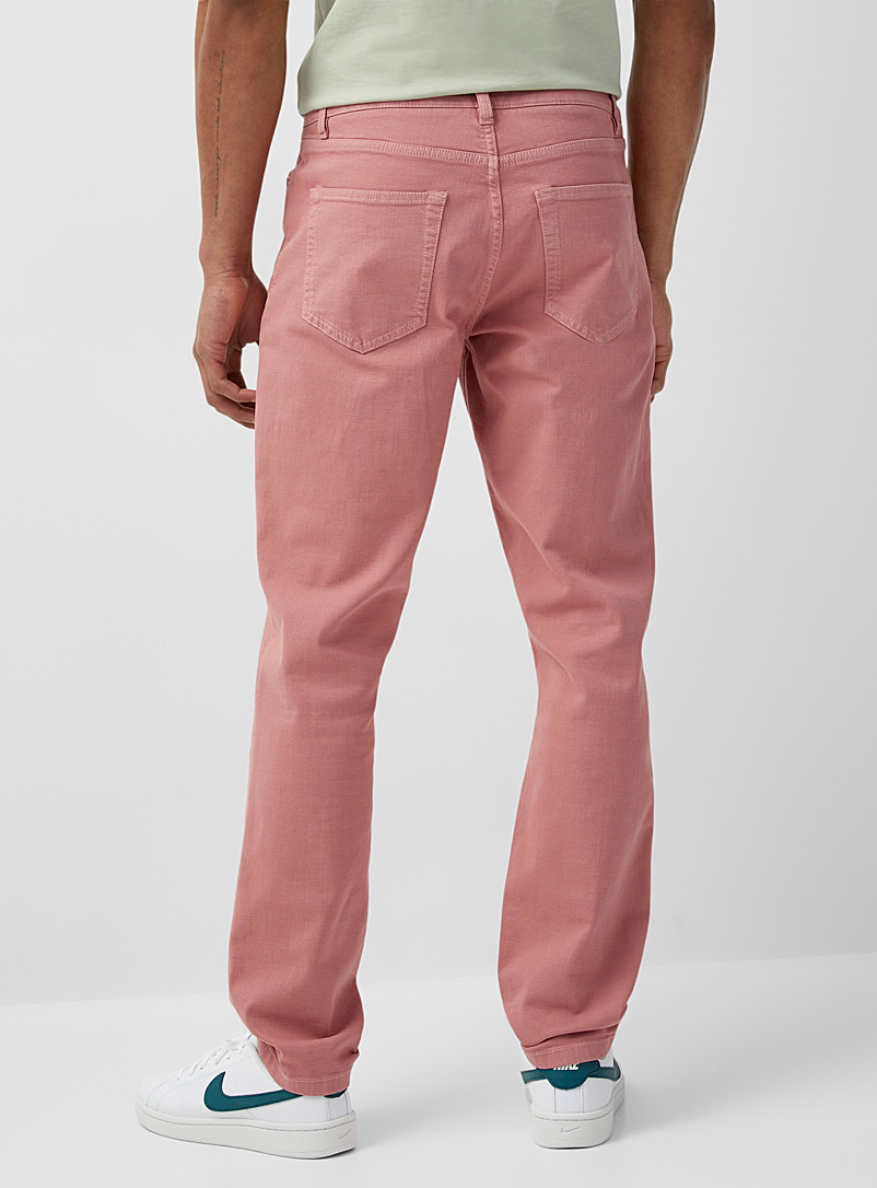 Le 31 Dusky Pink Stretch organic cotton 5-pocket pant Stockholm fit - Slim for men