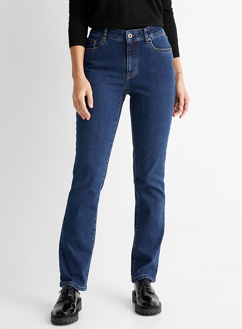 Contemporaine Sapphire Blue Straight-leg eco-denim jean for women