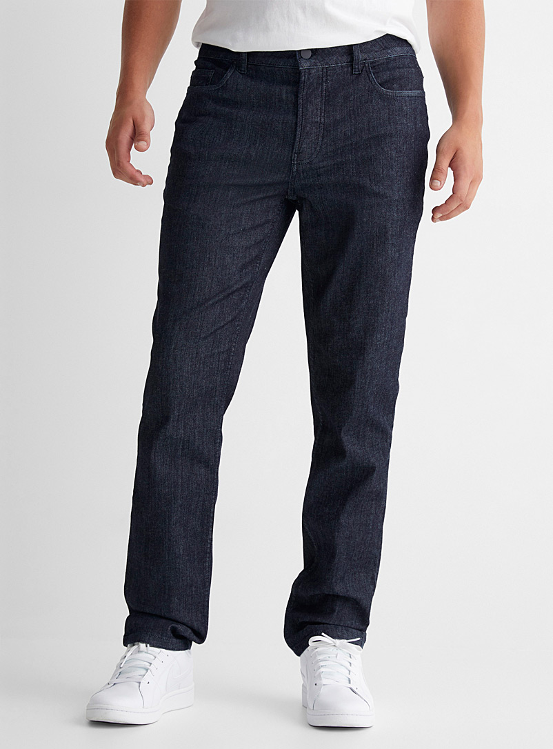 Le 31 Blue COOLMAX™ dark indigo jean Stockholm fit - Slim Innovation collection for men