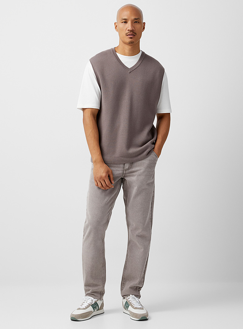 Le 31 Light Brown Garment-dyed coloured jean Stockholm fit - Slim for men