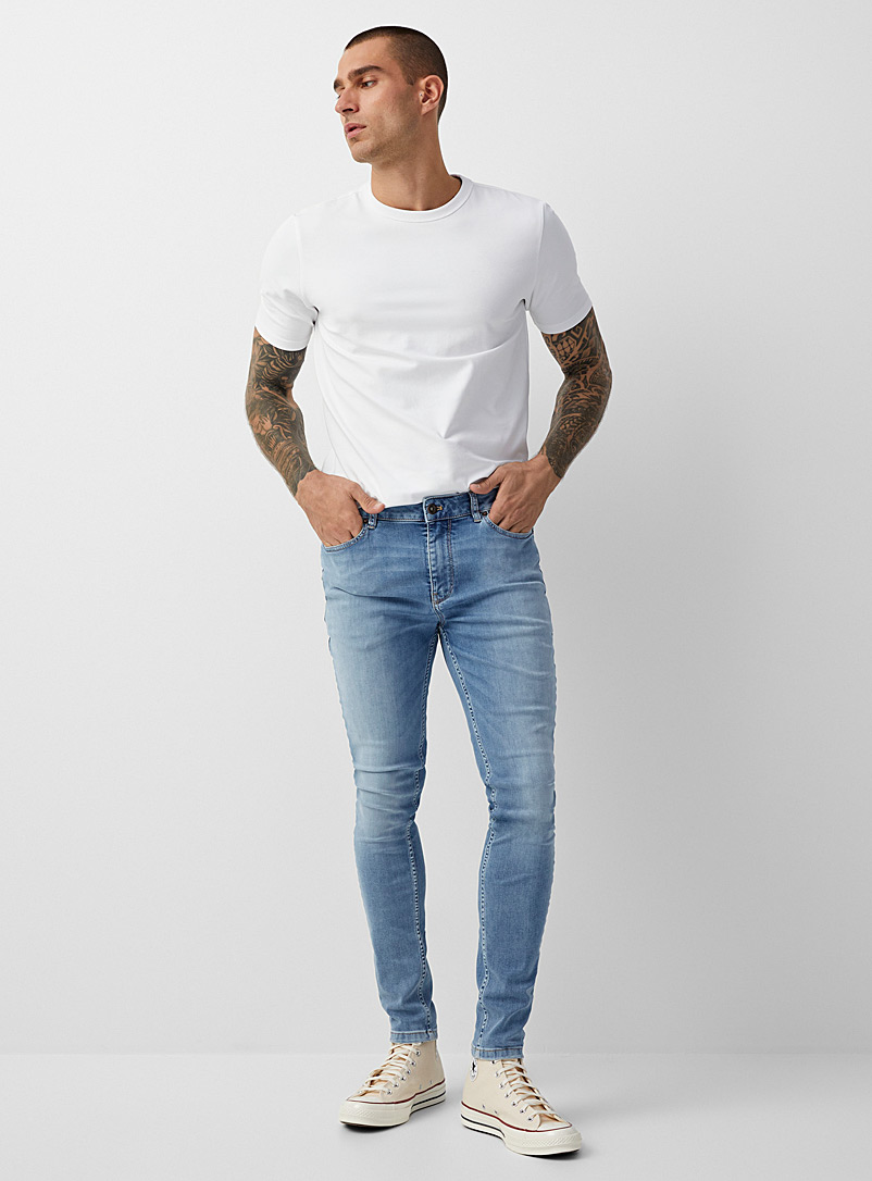 Le 31 Baby Blue Faded-blue eco-friendly jean Tokyo fit - Skinny for men