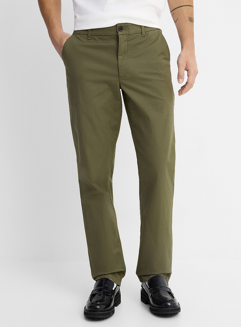 Le 31: Le chino extensible <b>Coupe London - Droite &eacute;troite</b> Vert irlandais - &Eacute;meraude pour homme